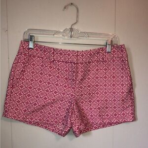 Ann Taylor Loft Women's Fuchsia Pink Mid-Rise Textured Shorts Size 4